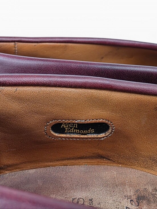 Allen Edmonds Cannondale Leather Tassel Loafers Mens 15 Burgundy main image 6